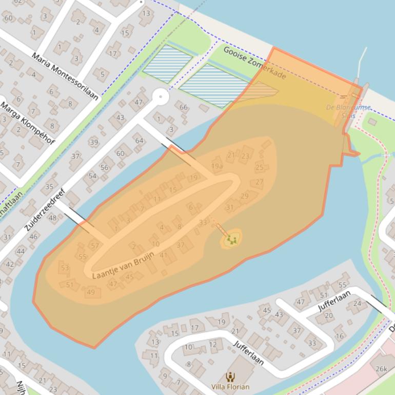 Kaart van postcodegebied 1262AT.