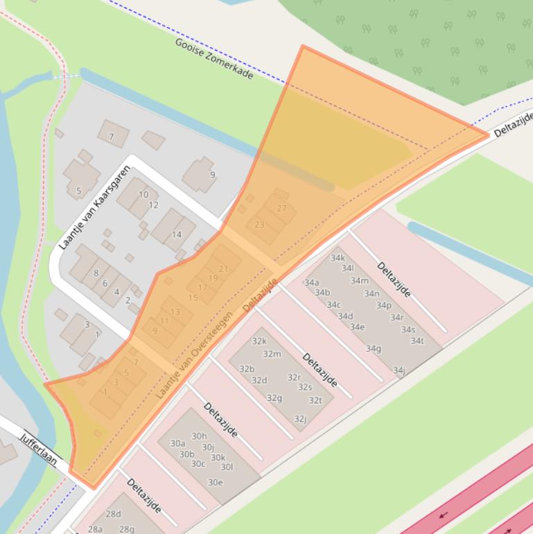 Kaart van postcodegebied 1262BC.