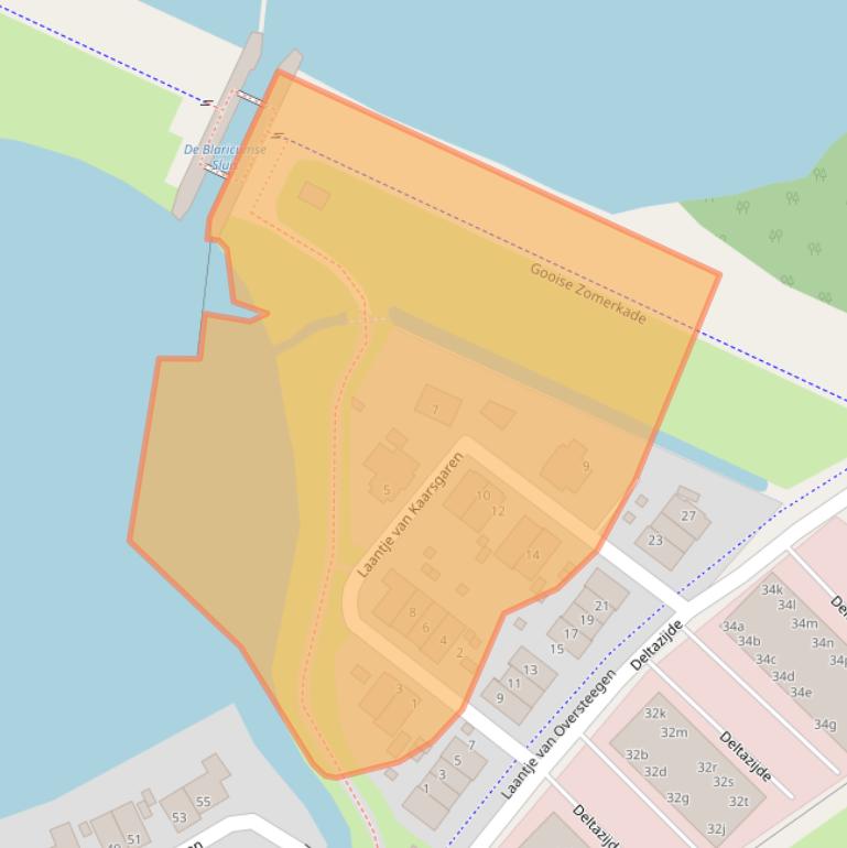 Kaart van postcodegebied 1262BD.