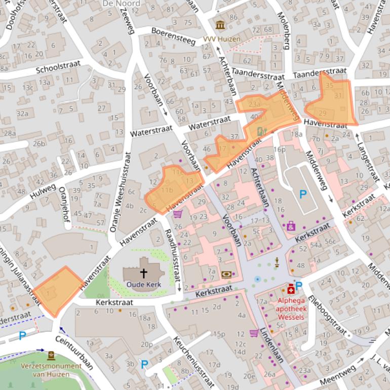 Kaart van postcodegebied 1271AB.