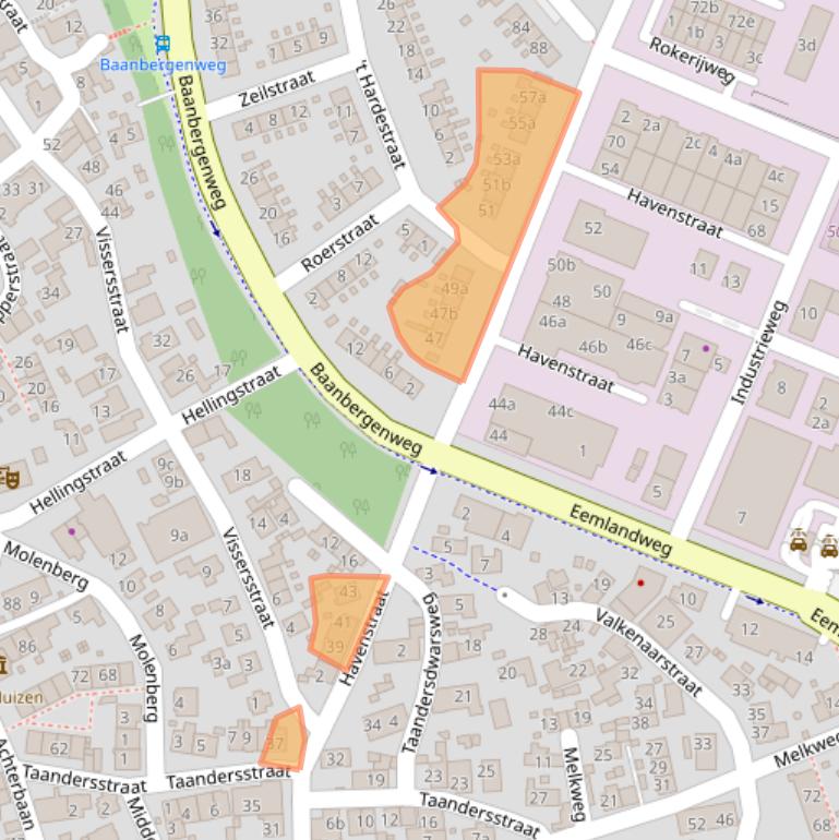 Kaart van postcodegebied 1271AC.