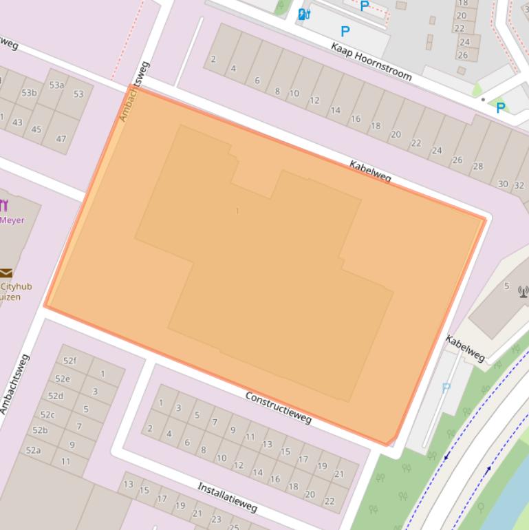 Kaart van postcodegebied 1271AN.