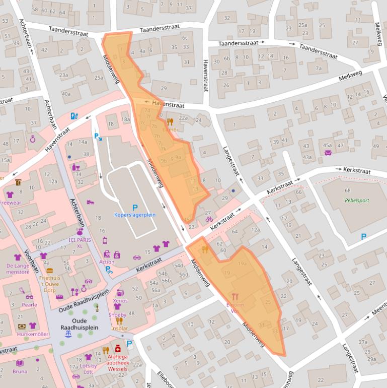 Kaart van postcodegebied 1271AS.