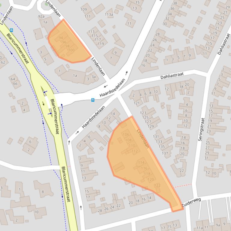 Kaart van postcodegebied 1271BD.