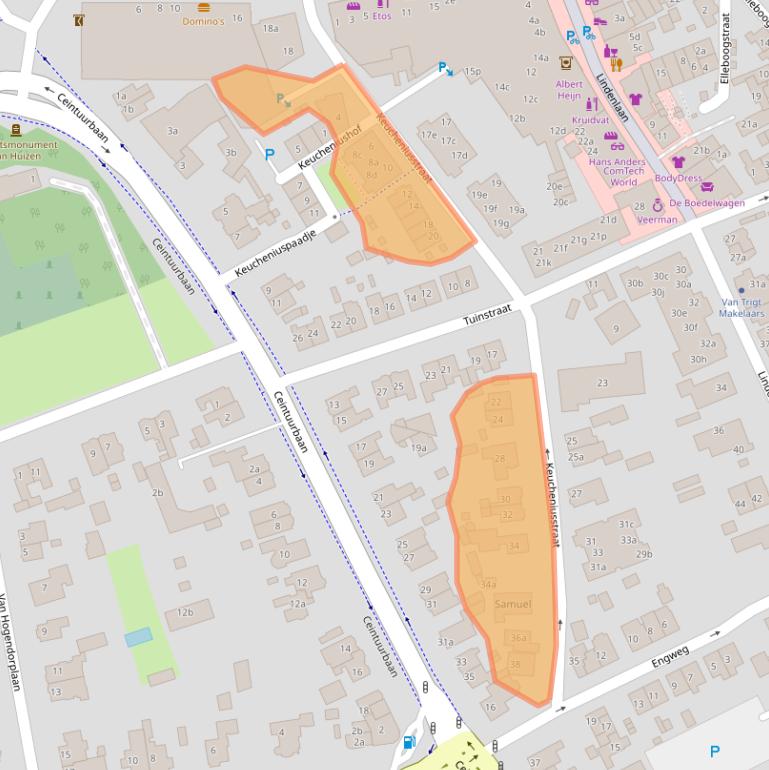Kaart van postcodegebied 1271BN.