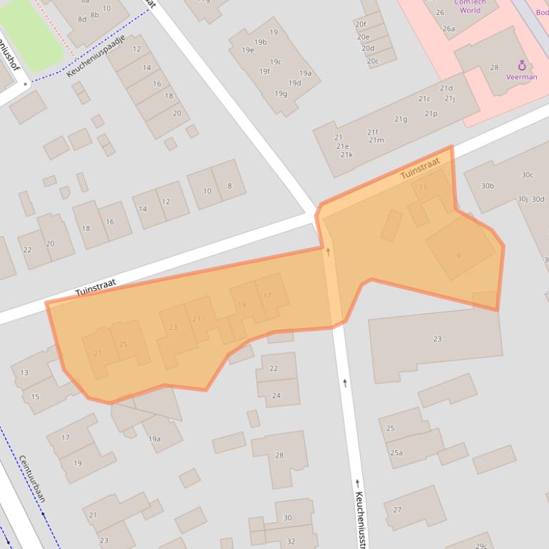 Kaart van postcodegebied 1271BP.