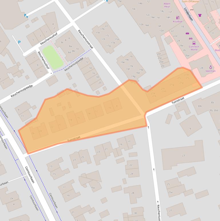 Kaart van postcodegebied 1271BR.