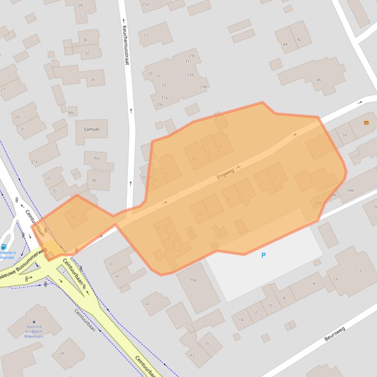 Kaart van postcodegebied 1271BS.