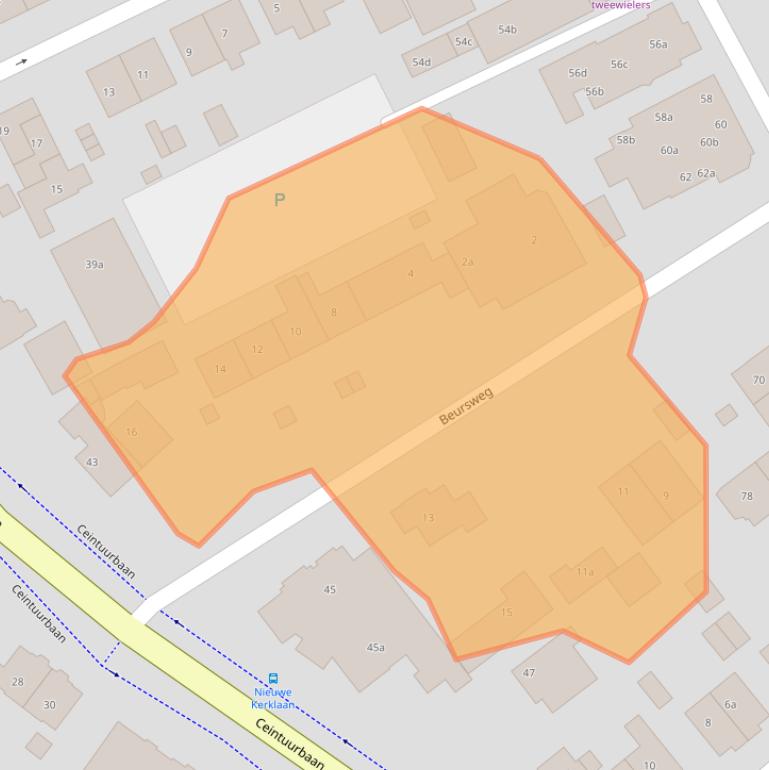 Kaart van postcodegebied 1271BT.