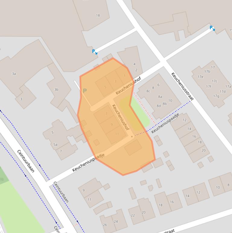 Kaart van postcodegebied 1271BZ.