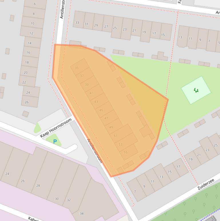 Kaart van postcodegebied 1271CL.