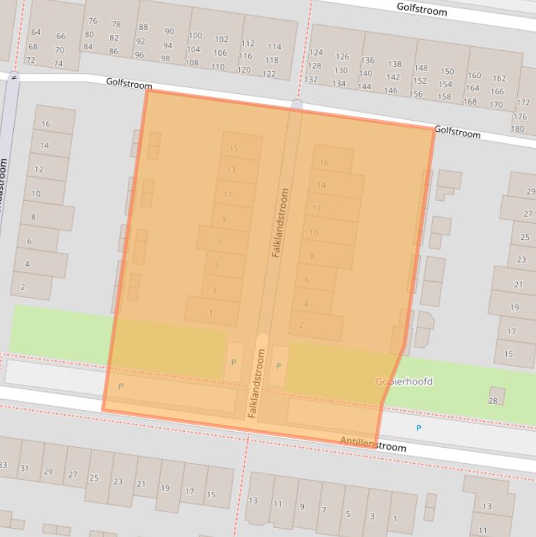 Kaart van postcodegebied 1271CX.