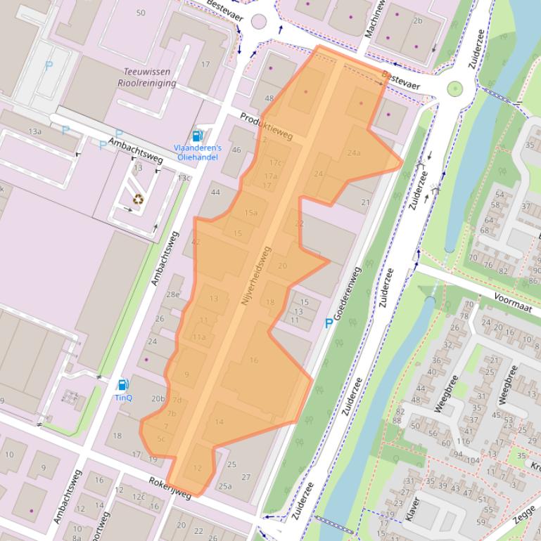 Kaart van postcodegebied 1271EA.