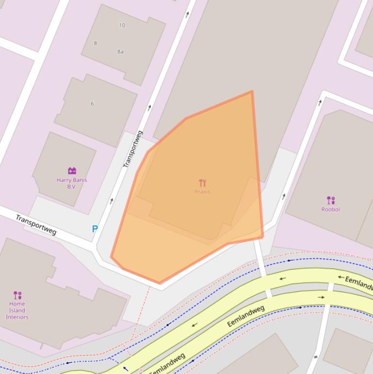 Kaart van postcodegebied 1271EB.