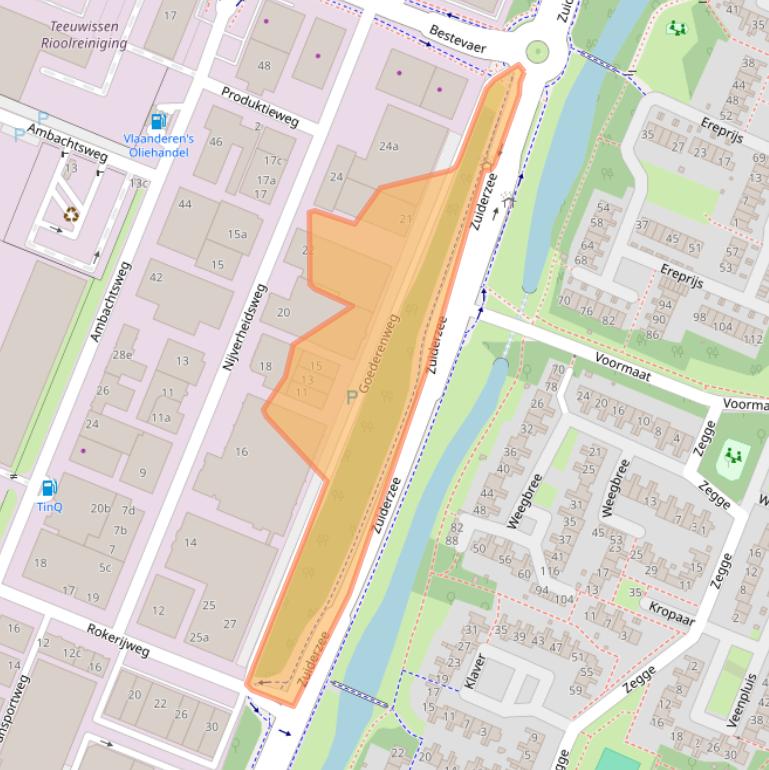 Kaart van postcodegebied 1271EH.