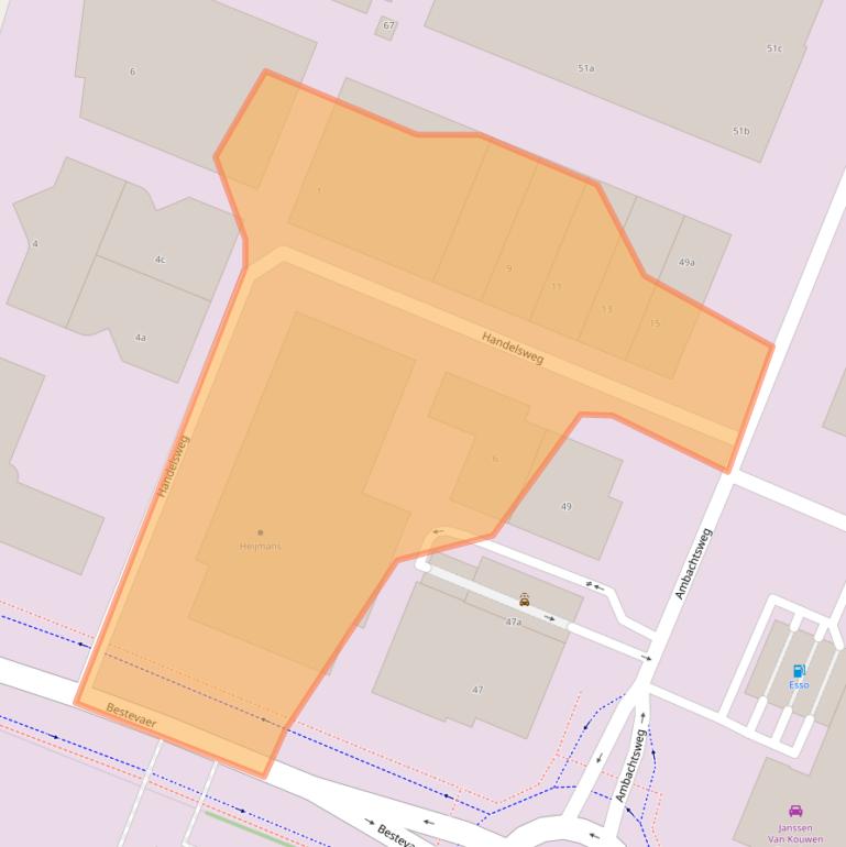 Kaart van postcodegebied 1271EJ.