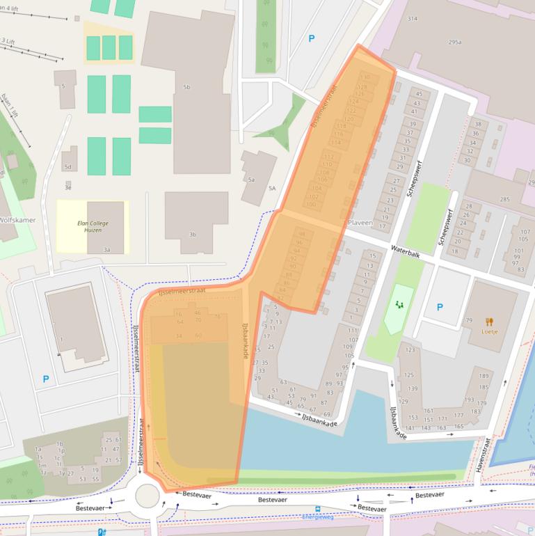 Kaart van postcodegebied 1271GA.