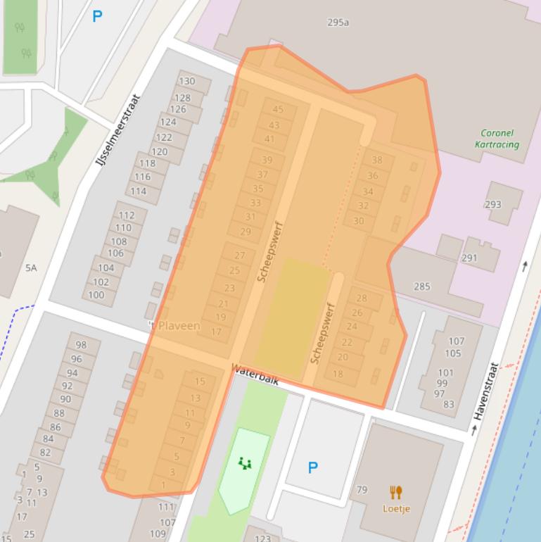 Kaart van postcodegebied 1271GB.