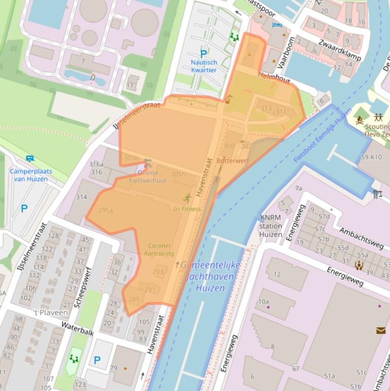 Kaart van postcodegebied 1271GD.