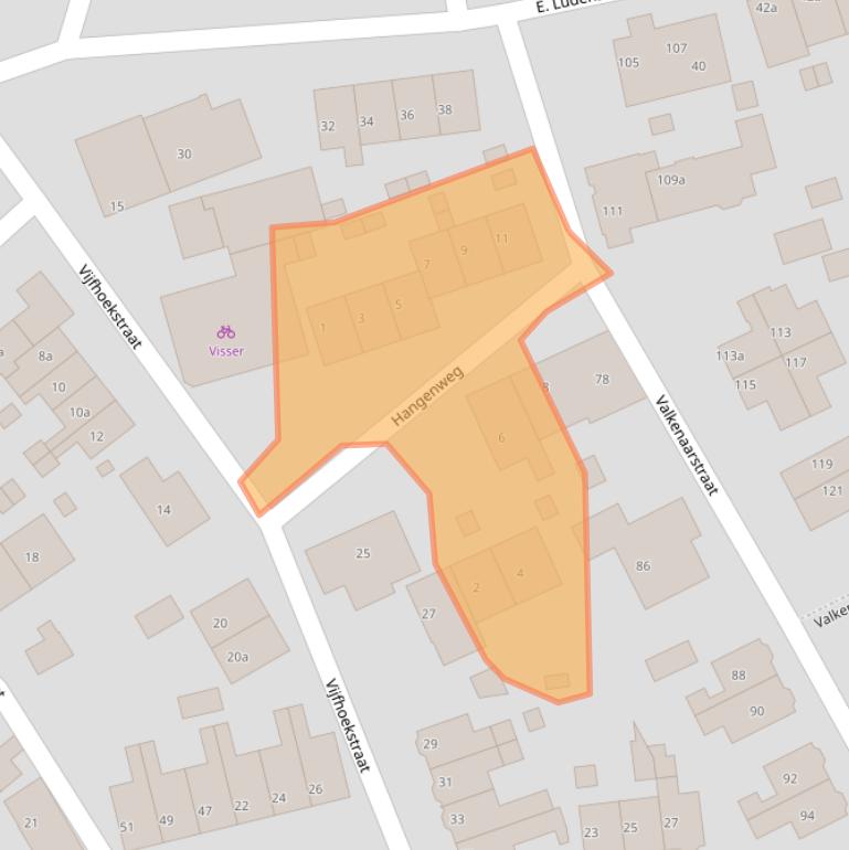 Kaart van postcodegebied 1271KA.