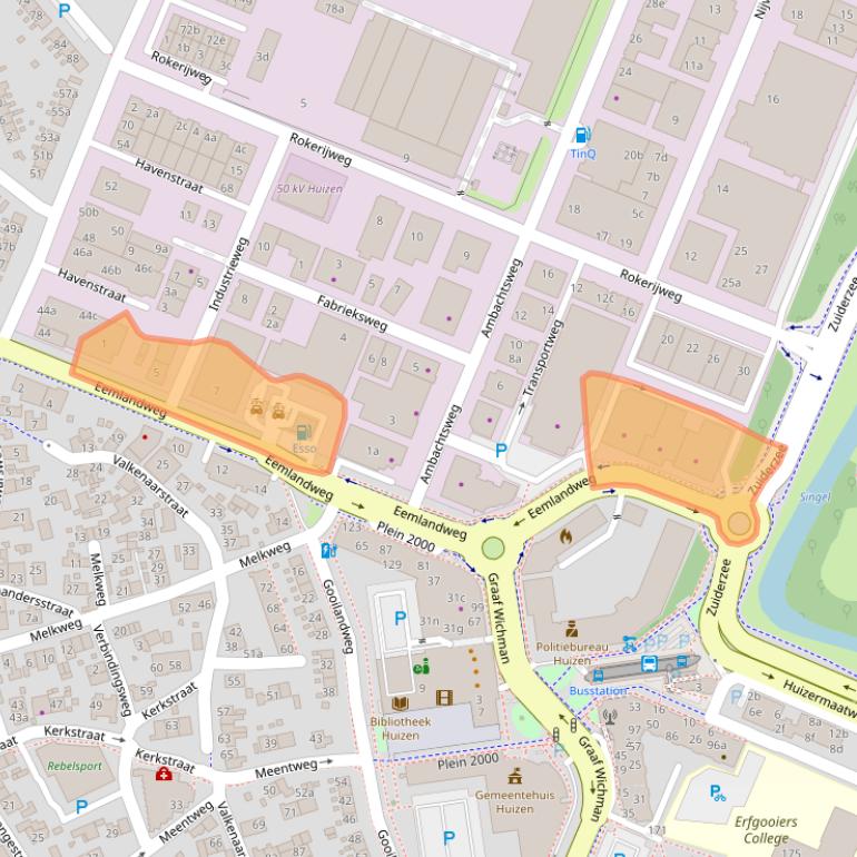 Kaart van postcodegebied 1271KR.