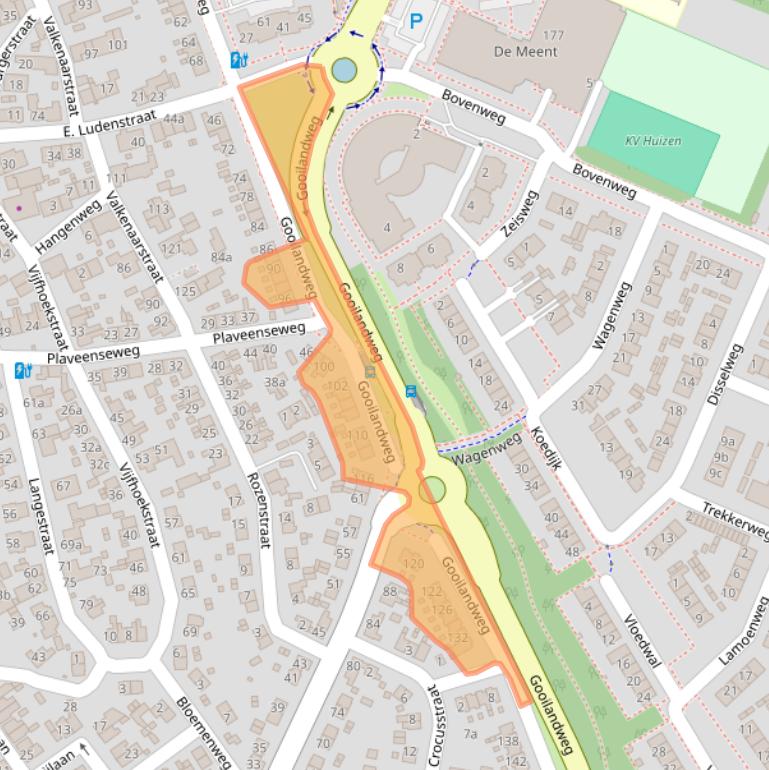 Kaart van postcodegebied 1271LA.