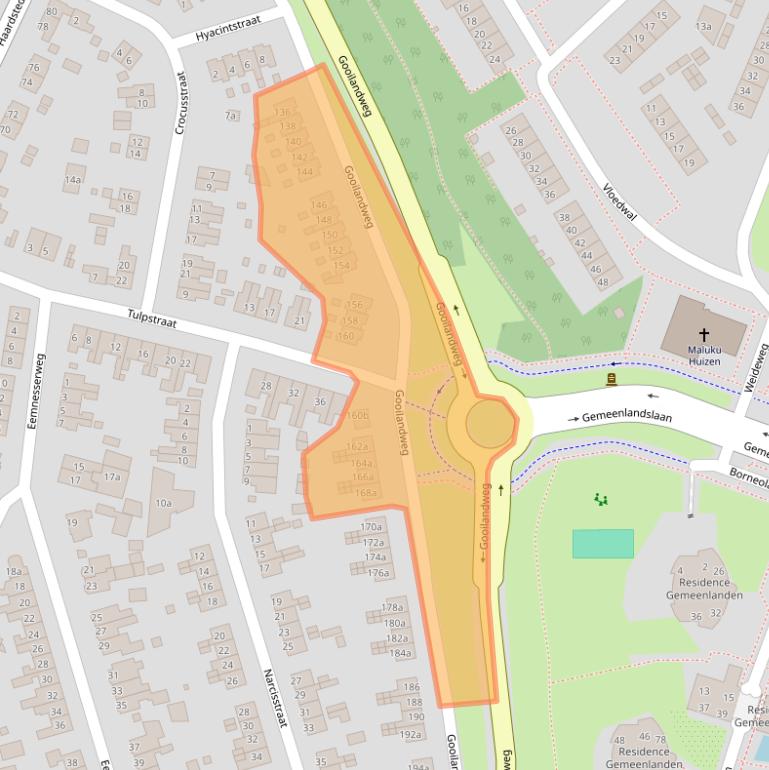 Kaart van postcodegebied 1271LB.
