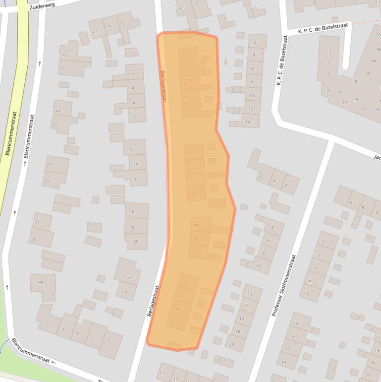 Kaart van postcodegebied 1271LJ.