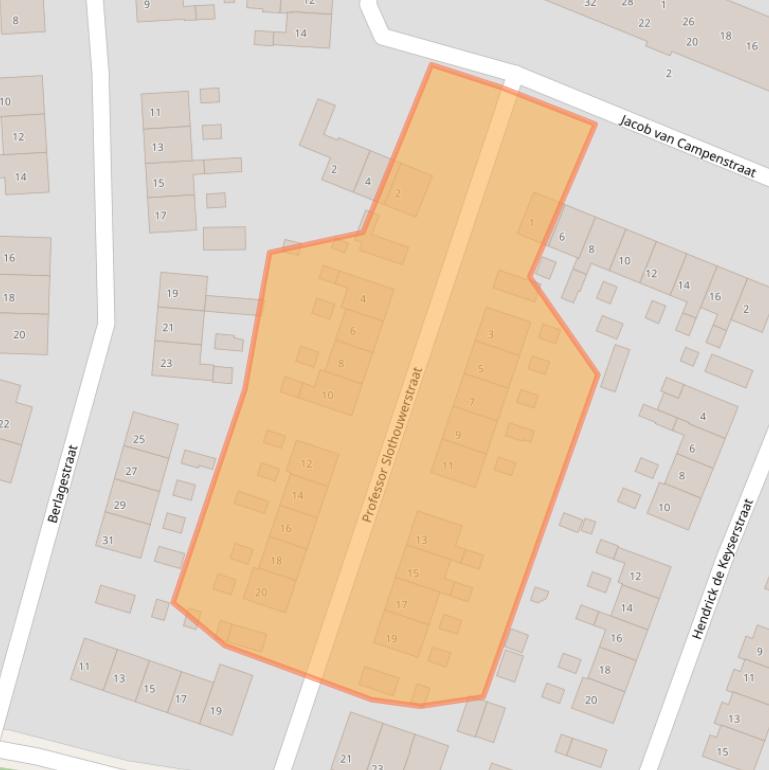 Kaart van postcodegebied 1271LM.