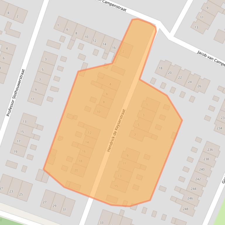 Kaart van postcodegebied 1271LN.