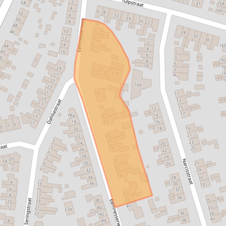 Kaart van postcodegebied 1271LS.