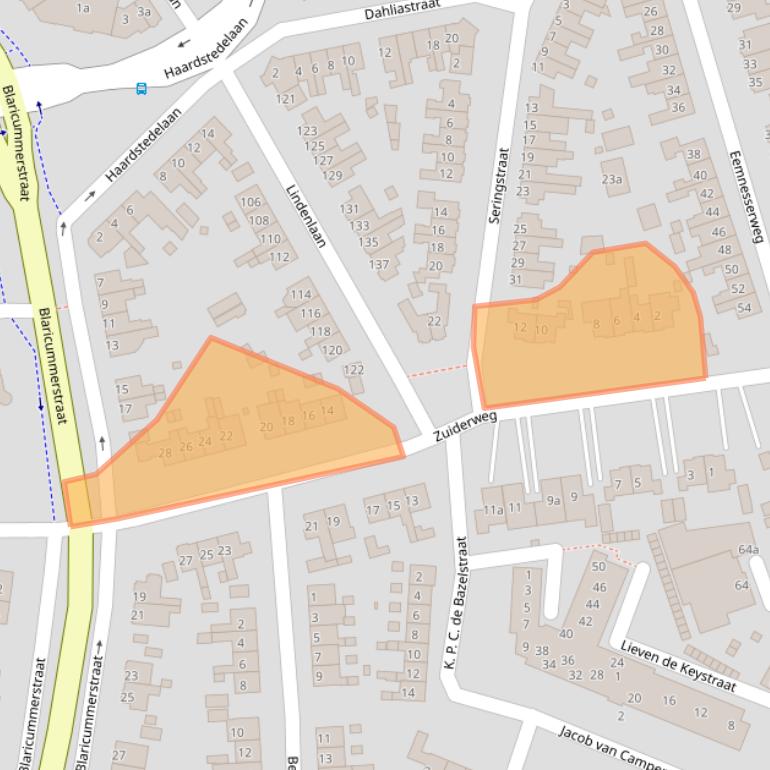 Kaart van postcodegebied 1271LZ.
