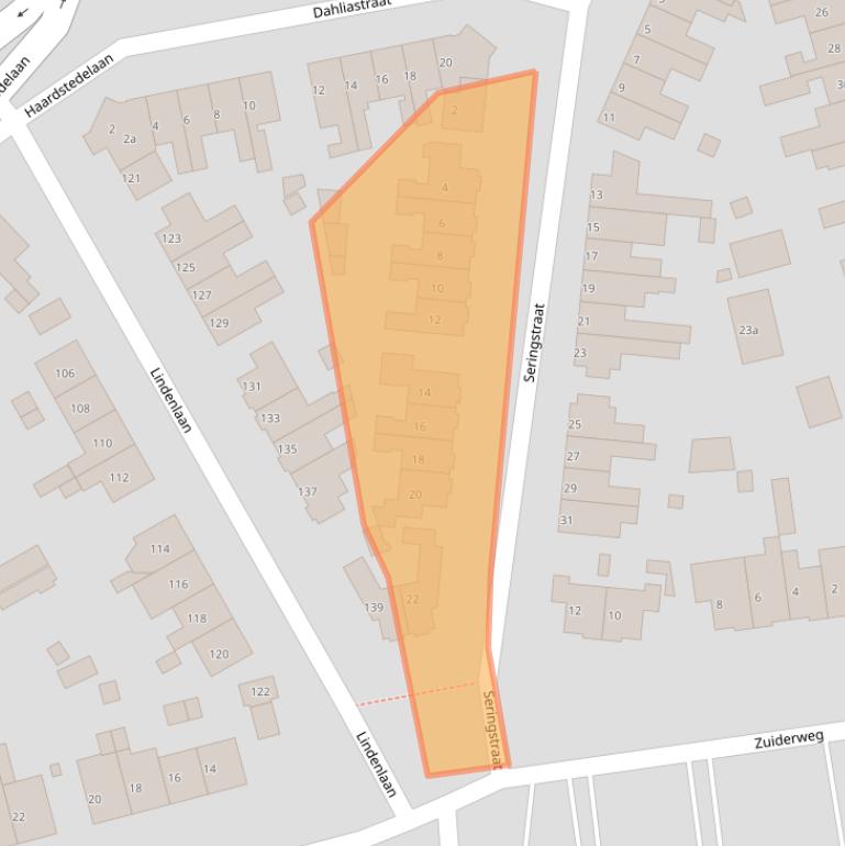 Kaart van postcodegebied 1271NC.