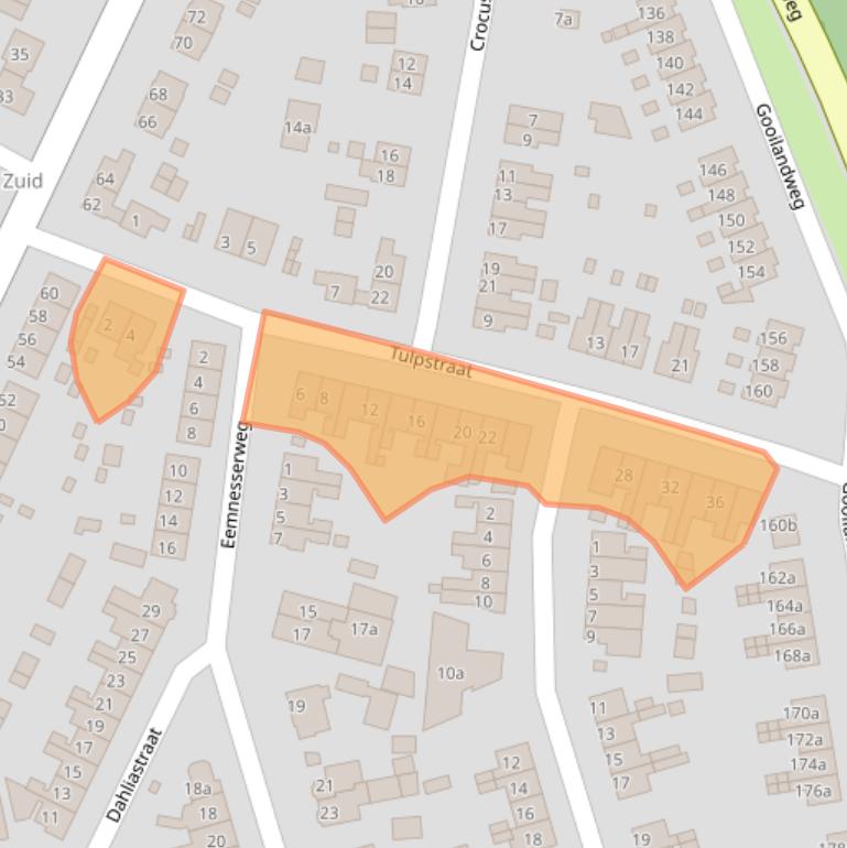 Kaart van postcodegebied 1271NJ.