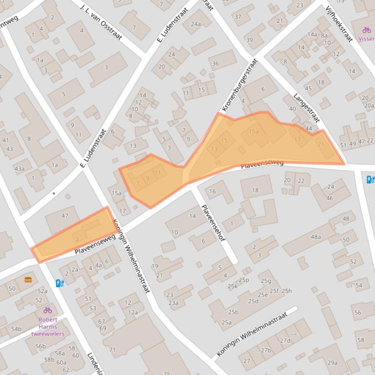 Kaart van postcodegebied 1271NV.