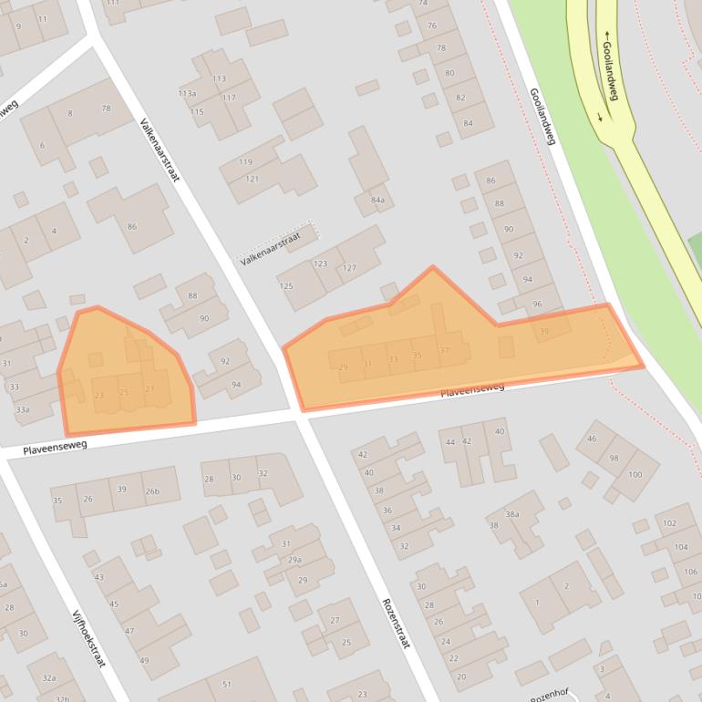 Kaart van postcodegebied 1271NW.