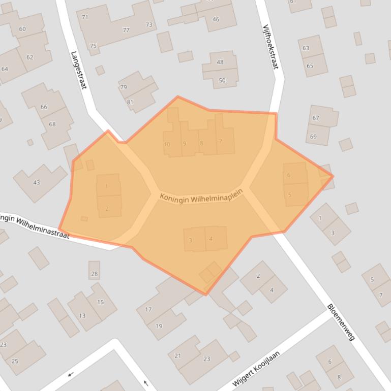 Kaart van postcodegebied 1271PA.