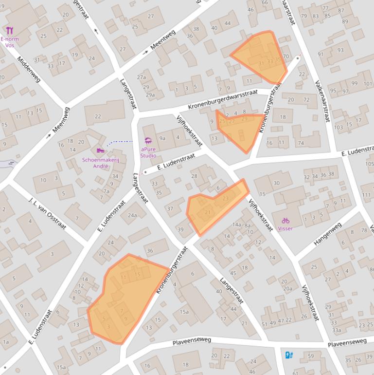 Kaart van postcodegebied 1271PJ.