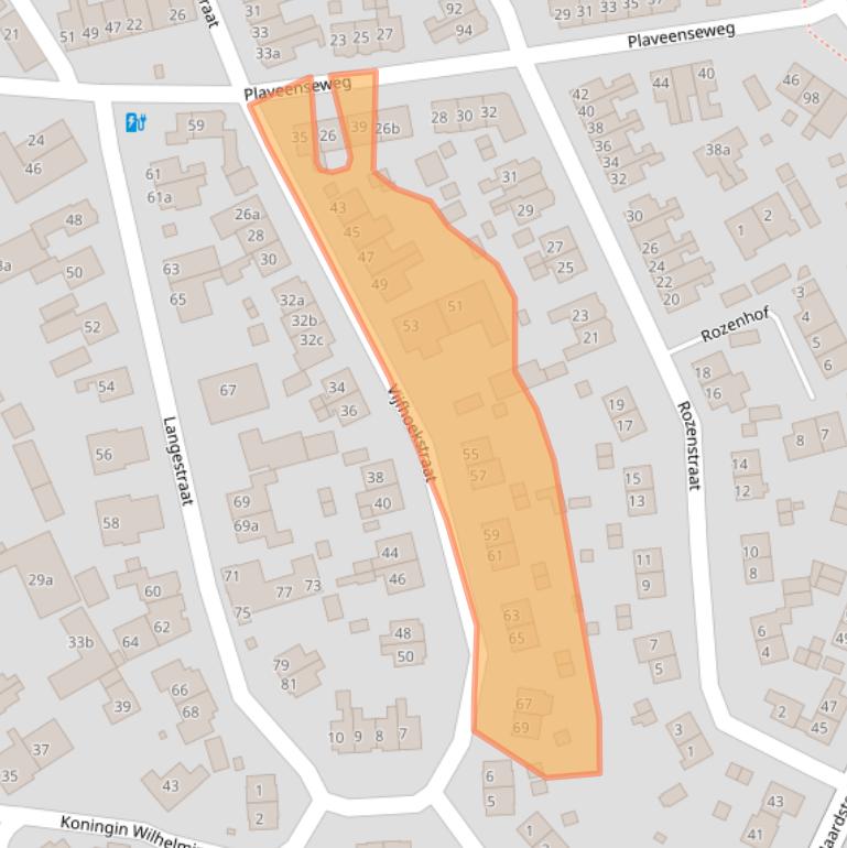 Kaart van postcodegebied 1271PM.