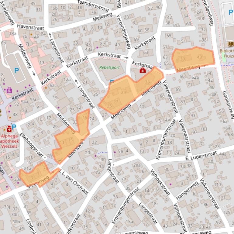 Kaart van postcodegebied 1271PV.