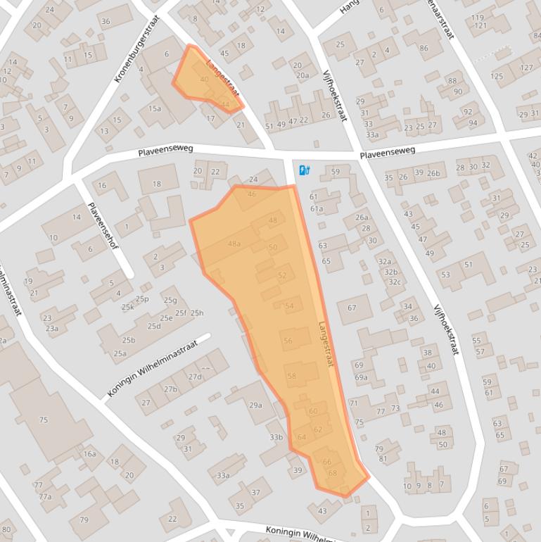 Kaart van postcodegebied 1271RC.