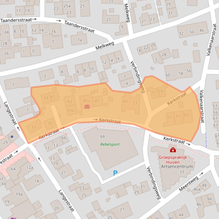 Kaart van postcodegebied 1271RK.