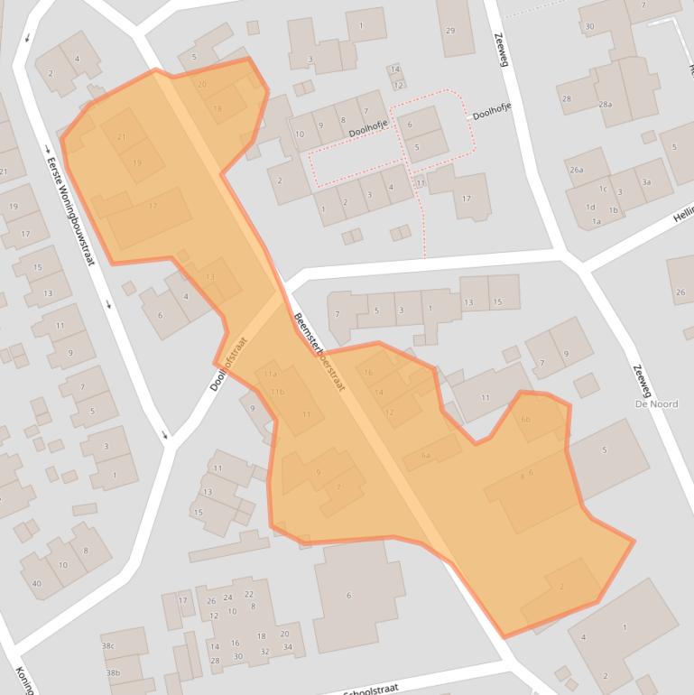 Kaart van postcodegebied 1271SE.