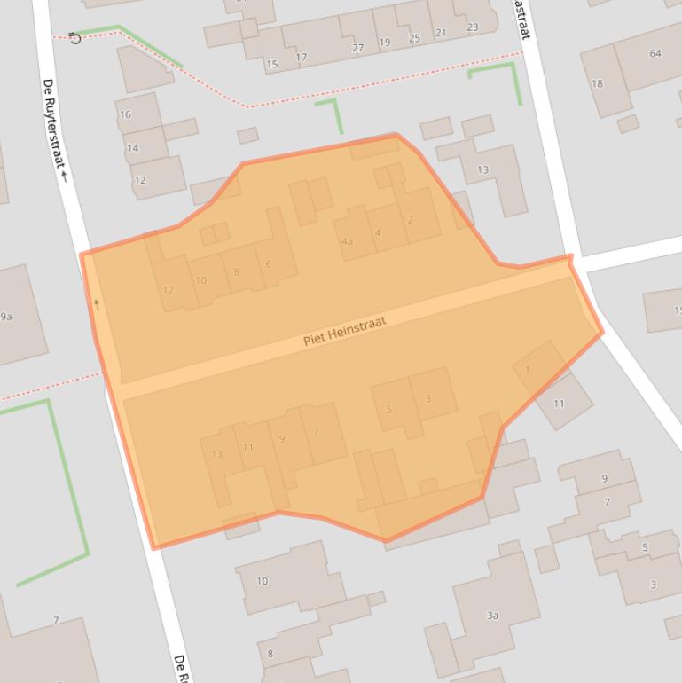 Kaart van postcodegebied 1271SJ.