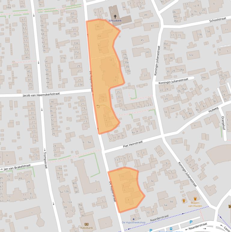 Kaart van postcodegebied 1271SV.