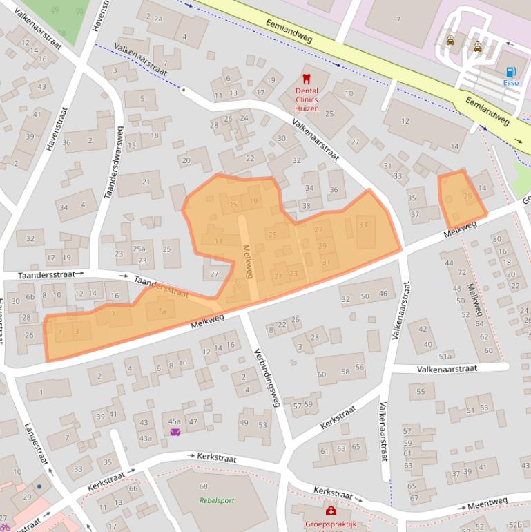 Kaart van postcodegebied 1271TD.