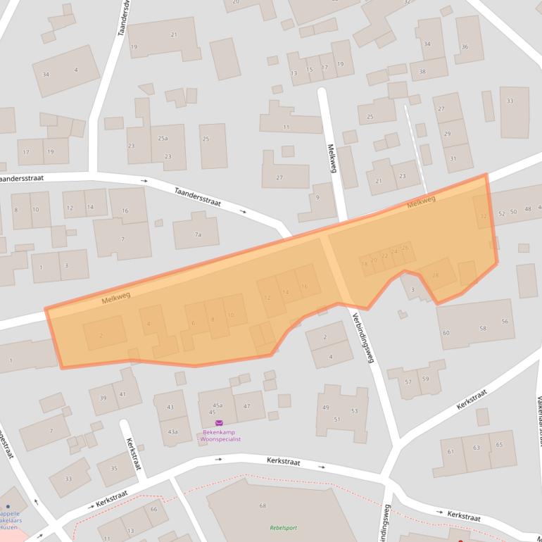 Kaart van postcodegebied 1271TE.