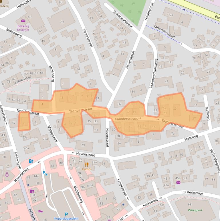 Kaart van postcodegebied 1271TH.