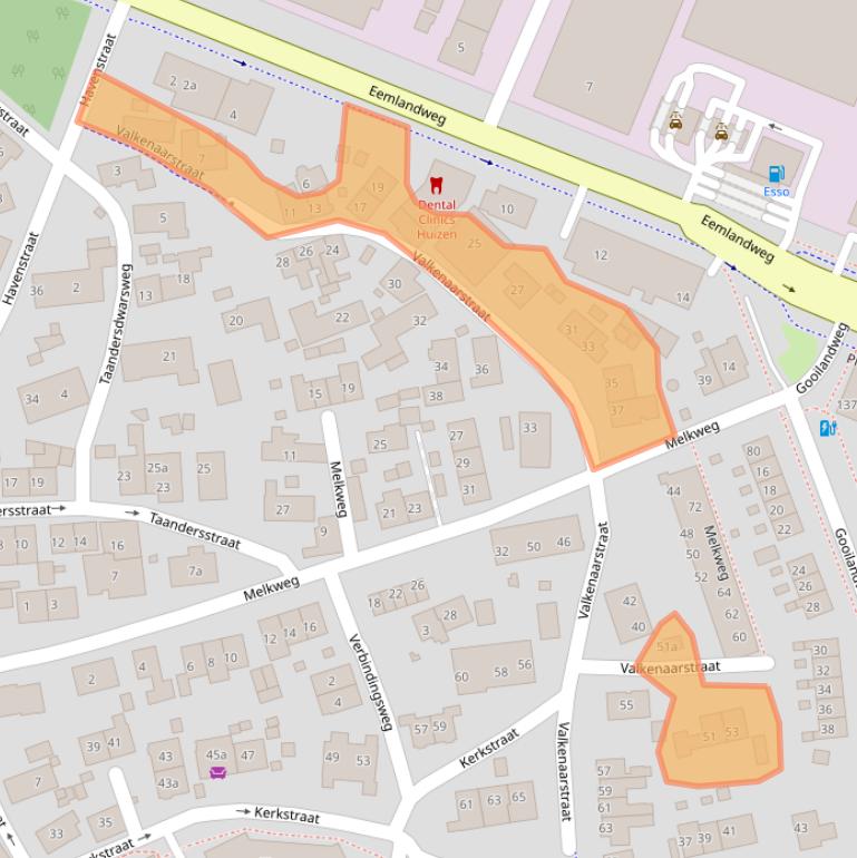 Kaart van postcodegebied 1271TJ.
