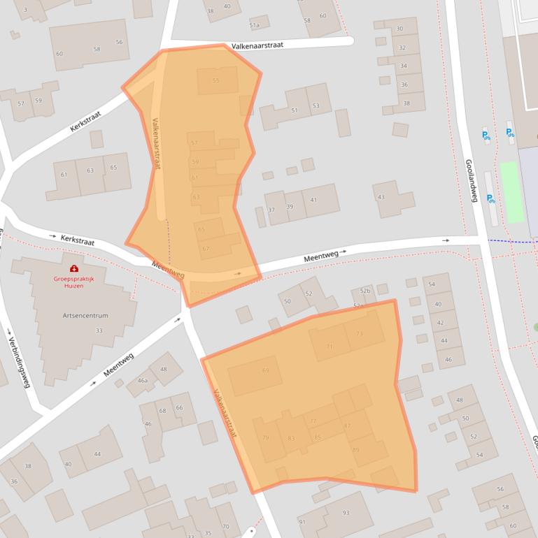 Kaart van postcodegebied 1271TK.